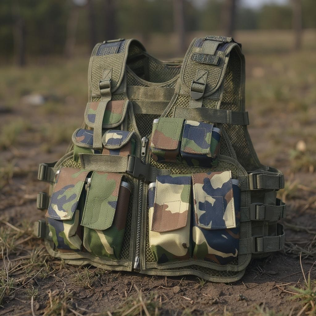 gear vest Trooper Clothing Kids Youth Tactical Vest, Woodland Camo
