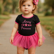 Load image into Gallery viewer, Army Princess Baby Girl Tutu Bodysuit
