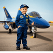 Load image into Gallery viewer, Licensed Blue Angels Youth Flight Suit w Garrison Cap
