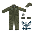 Load image into Gallery viewer, Youth U.S. Navy Flight Suit Combo with cap, patches, and embroidered flag for aspiring pilots.