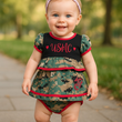 Load image into Gallery viewer, Marine Girl Woodland Baby Ruffle Dress