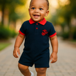 Load image into Gallery viewer, Marine Boys Baby Romper