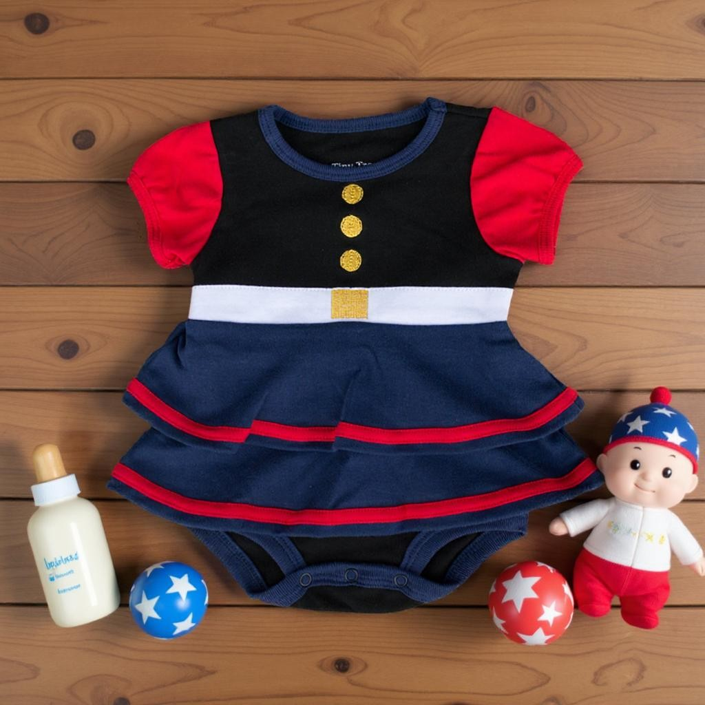 Licensed Marine Baby Girls Dress Blues