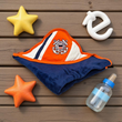 Load image into Gallery viewer, Coast Guard Racing Stripe Plush Baby Blanket