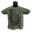 Load image into Gallery viewer, Flag and Anchor Licensed USN Youth T-Shirt