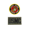 Load image into Gallery viewer, United States Marine Corps embroidered patch and USMC name tape for military uniforms.