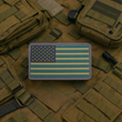 Load image into Gallery viewer, United States Flag OD Green PVC Morale Patch