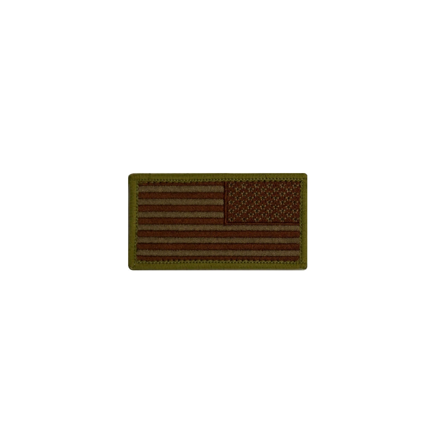 Reverse Embroidered Spice Brown and Tan United States Flag Patch