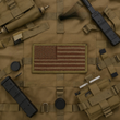 Load image into Gallery viewer, Embroidered Spice Brown and Tan United States Flag Patch