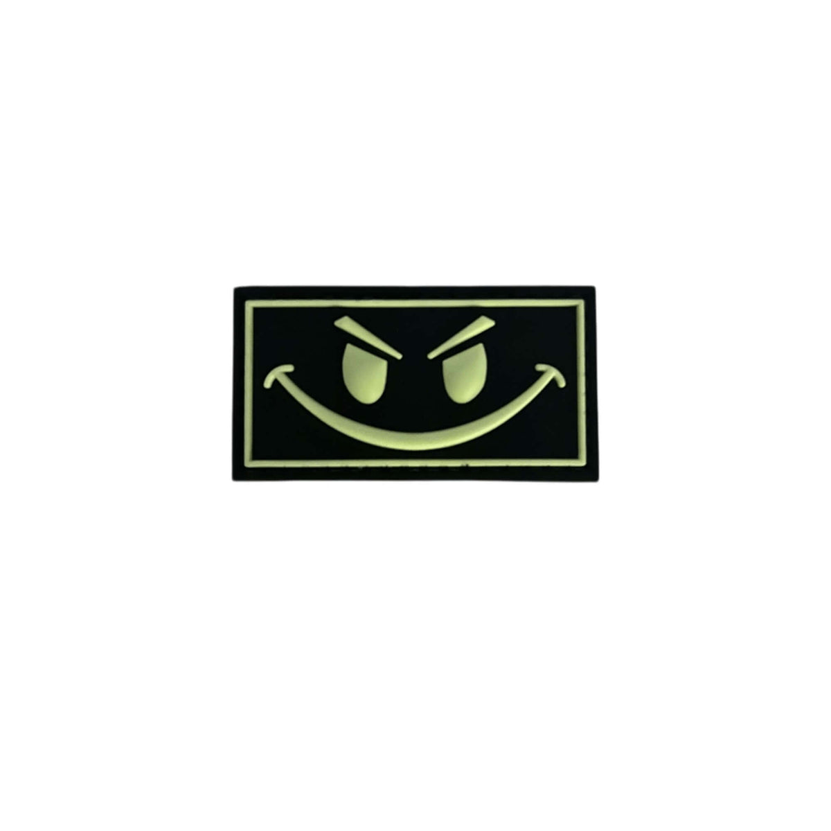 Smiley Glow Yellow PVC Patch, image 3 of 3