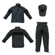 Load image into Gallery viewer, Youth black tactical SWAT uniform combo including a jacket, pants, and cap for stylish, durable wear.
