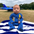 Load image into Gallery viewer, Blue Angels Flight Suit Baby Crawler
