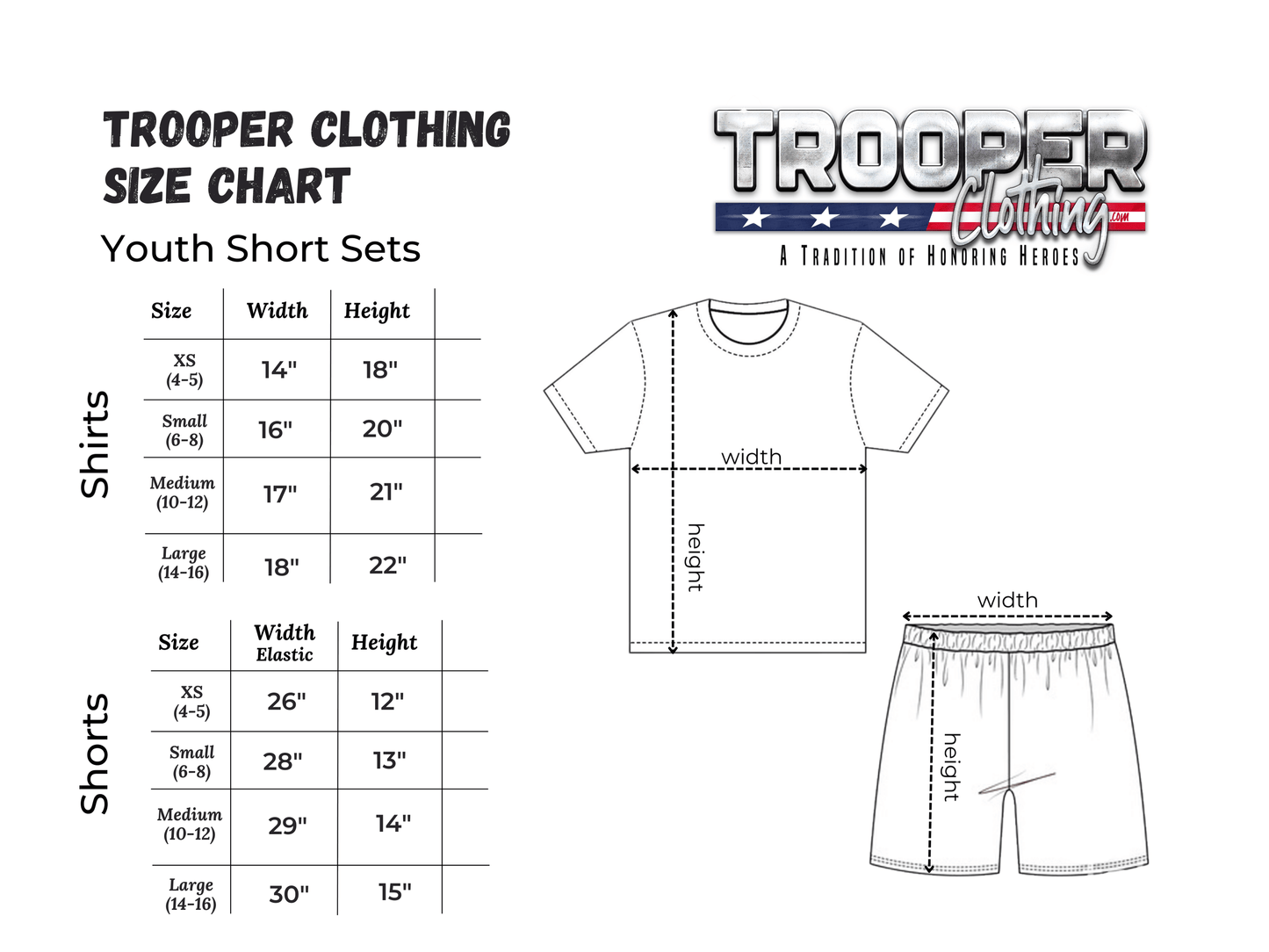 Youth Marine PT Short Set