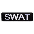Load image into Gallery viewer, Black SWAT patch with white lettering for tactical uniforms and clothing.