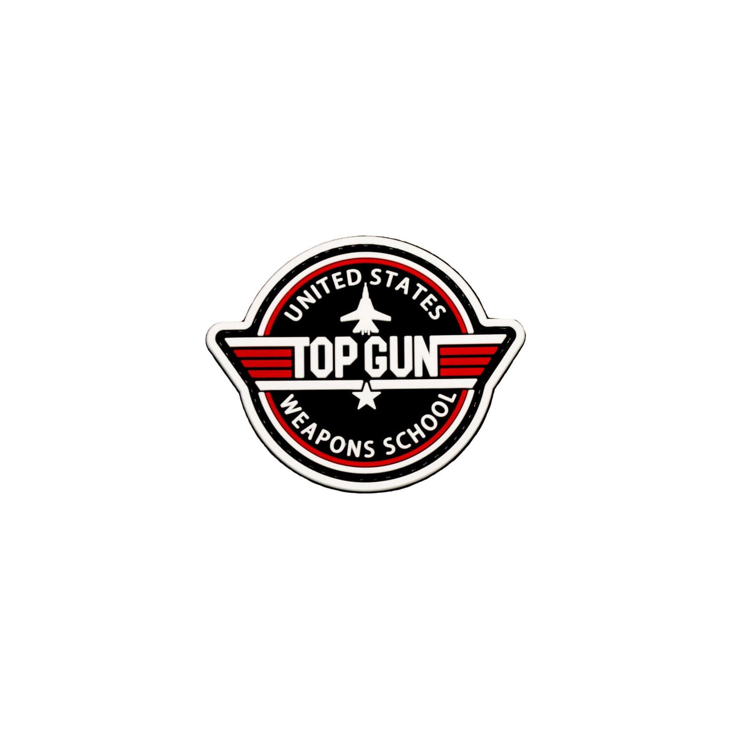 Top Gun Weapons School logo featuring an emblem with aircraft and red accents.