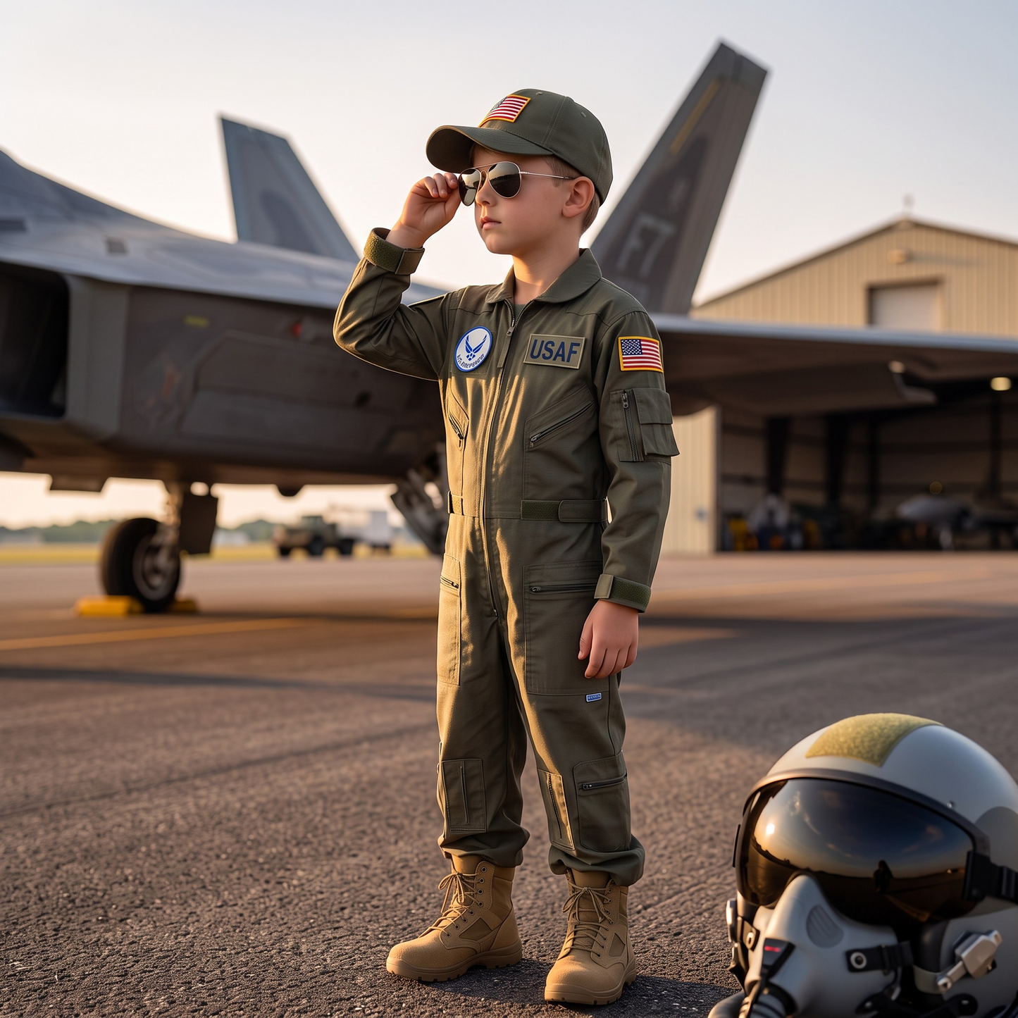 Youth Air Force Flight Suit Combo