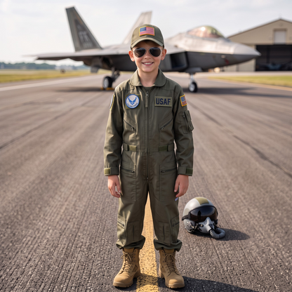 Youth Air Force Flight Suit Combo