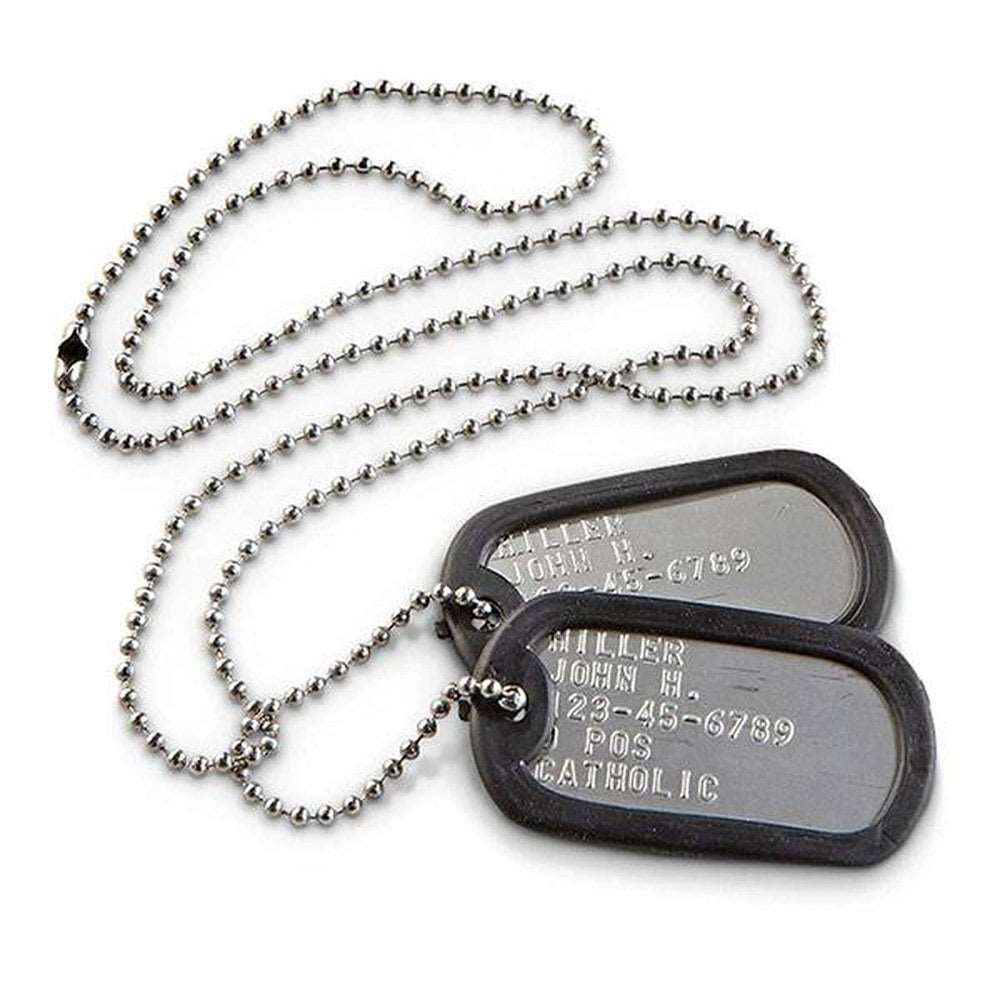 Dog Tags Set - Personalized - Military