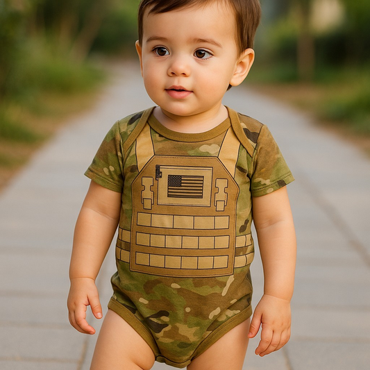 Multicam Flak Jacket Baby Bodysuit
