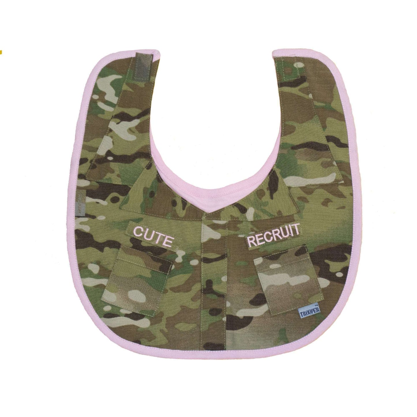 Girls Multicam/OCP Cute Recruit Baby Bib