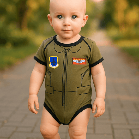 Flight Suit Baby Bodysuit