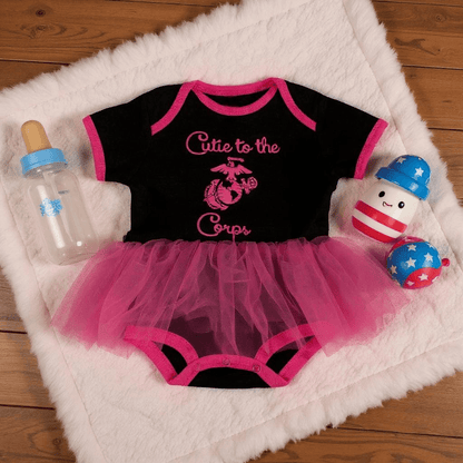 Marine Girl "Cutie to the Corps" Tutu Baby Bodysuit
