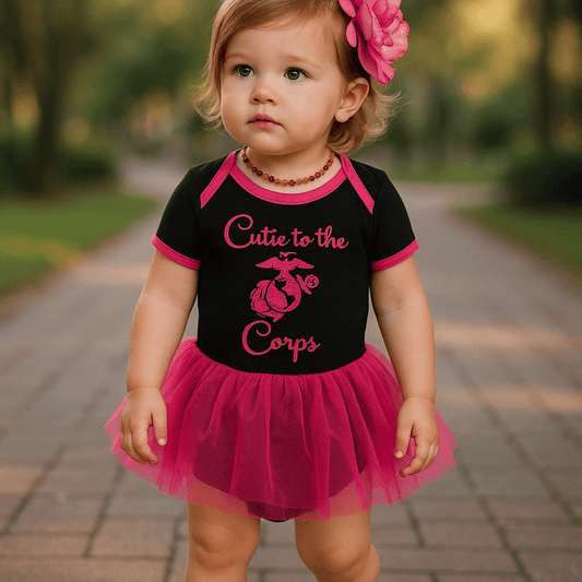 Marine Girl "Cutie to the Corps" Tutu Baby Bodysuit