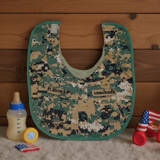 Marine Woodland Recruit Baby Bib