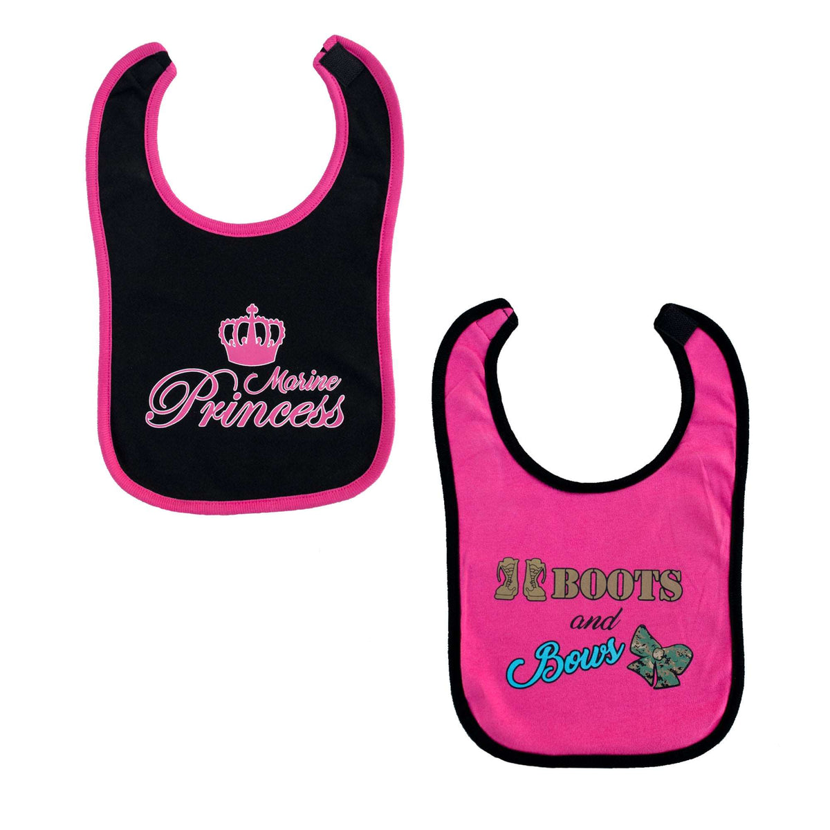 Licensed Marine Baby 2pk Girl Bibs