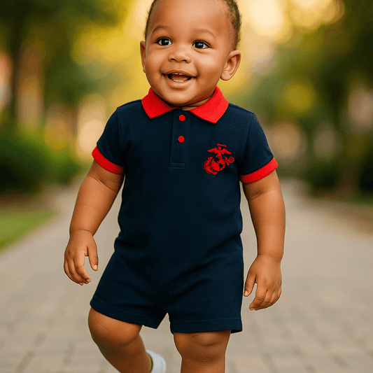 Marine Boys Baby Romper