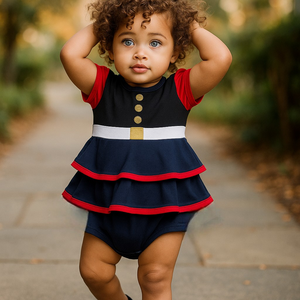 Marine Girl Baby Dress Blues