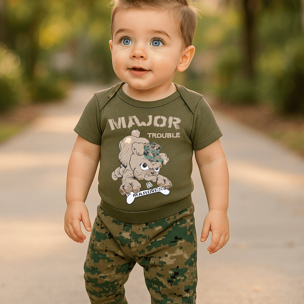 Marine "Major Trouble" Baby Jogger Set