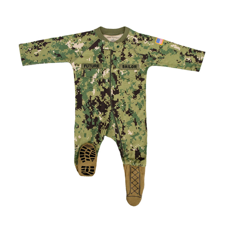 Navy NWU III Baby Uniform Crawler
