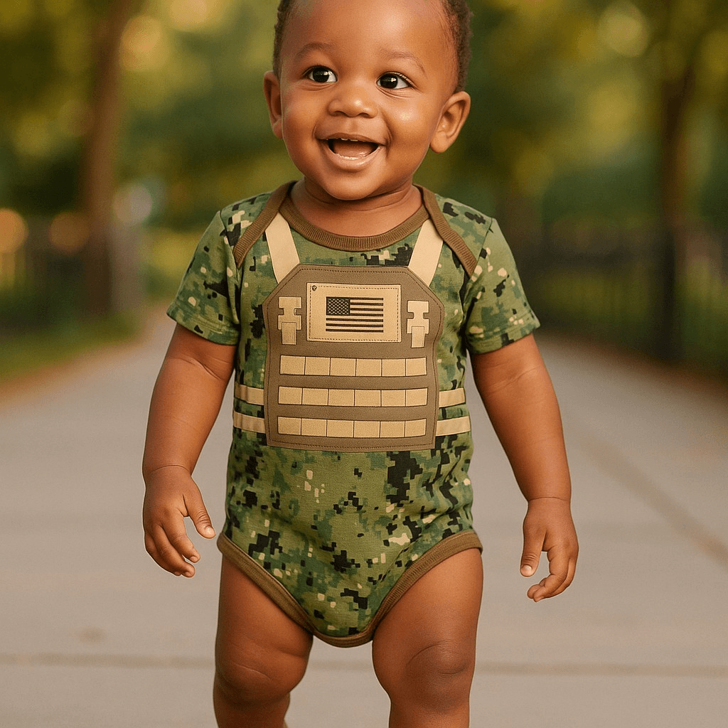 Navy NWU Flak Jacket Baby Bodysuit
