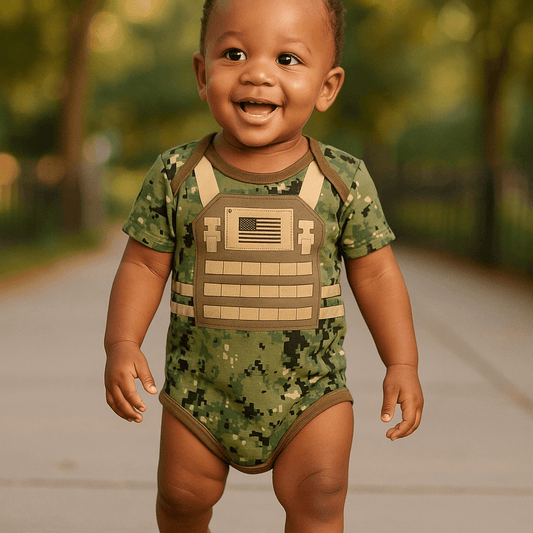Navy NWU Flak Jacket Baby Bodysuit