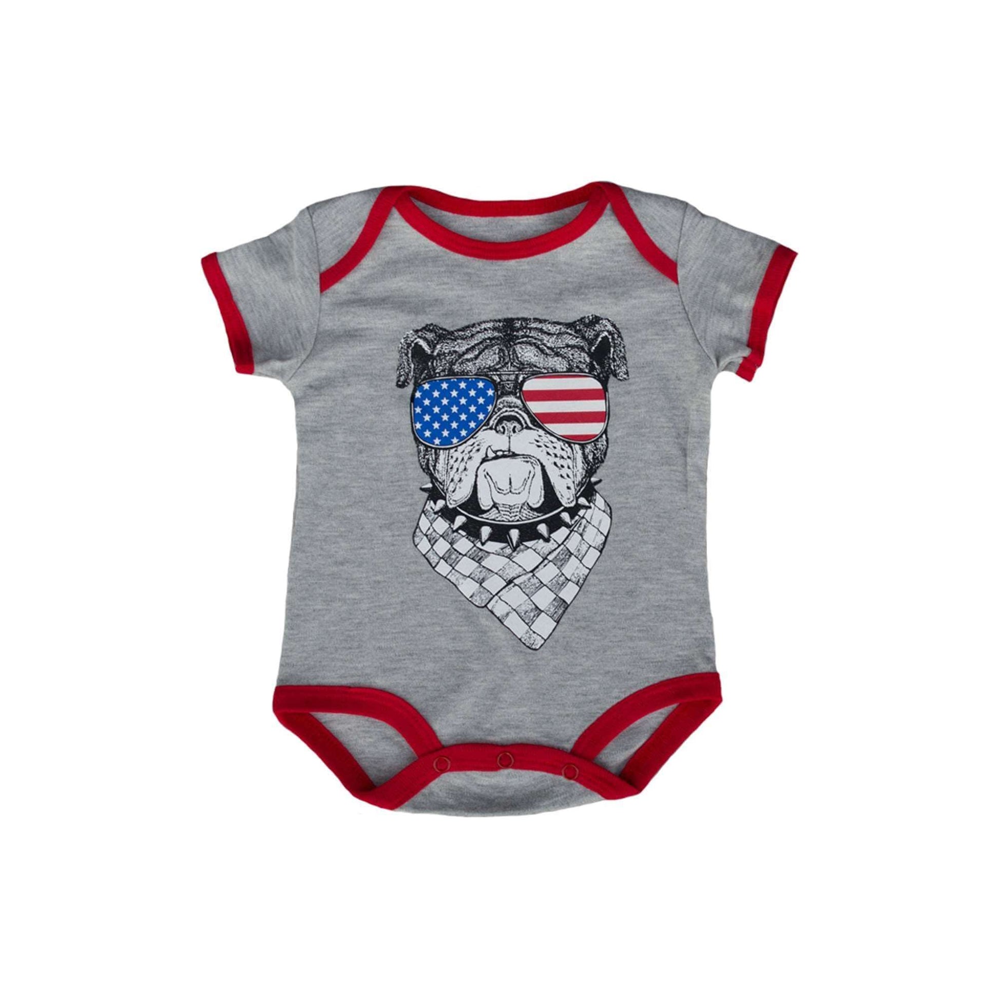Patriot Bulldog Baby Bodysuit