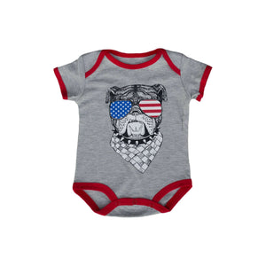 Patriot Bulldog Baby Bodysuit