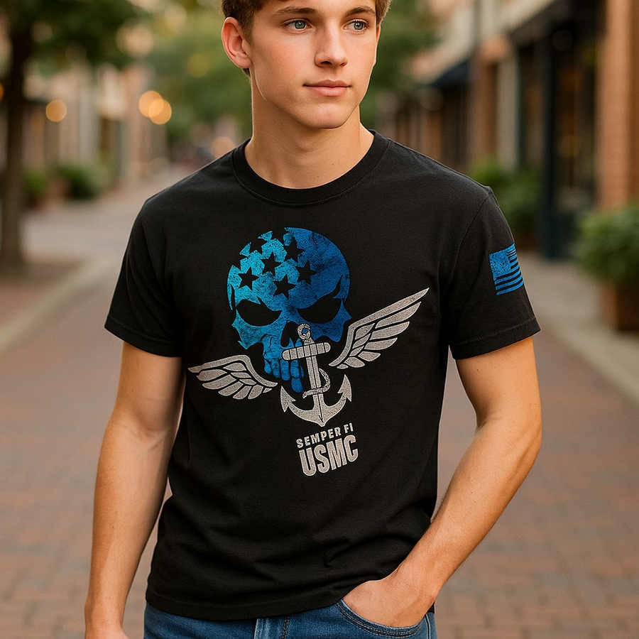 Skull and Anchor Licensed USMC Marine Youth T-Shirt