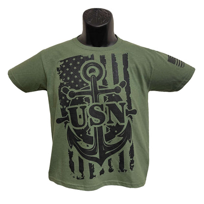 Flag and Anchor Licensed USN Youth T-Shirt