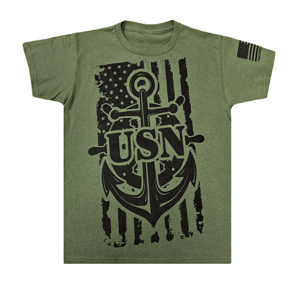 Flag and Anchor Licensed USN Youth T-Shirt