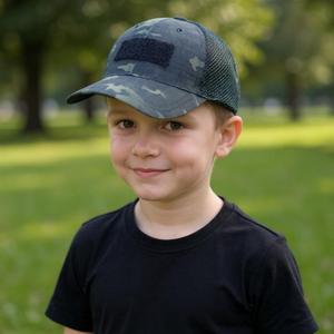 Youth Multicam Black Tactical Operators Cap w Mesh Back