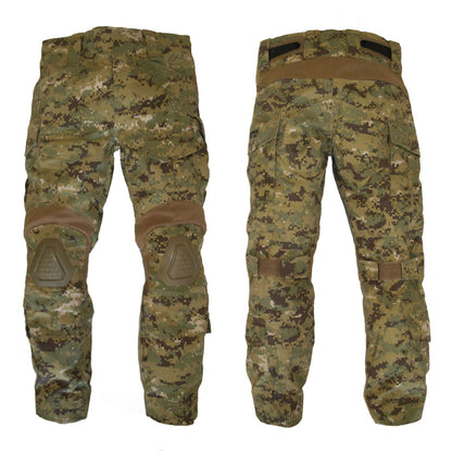 Youth AOR II/NWU III Tactical pants with integrated knee pads and multi-pocket design.