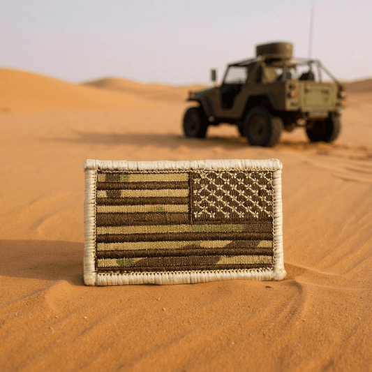 Multicam Reverse American Flag Patch