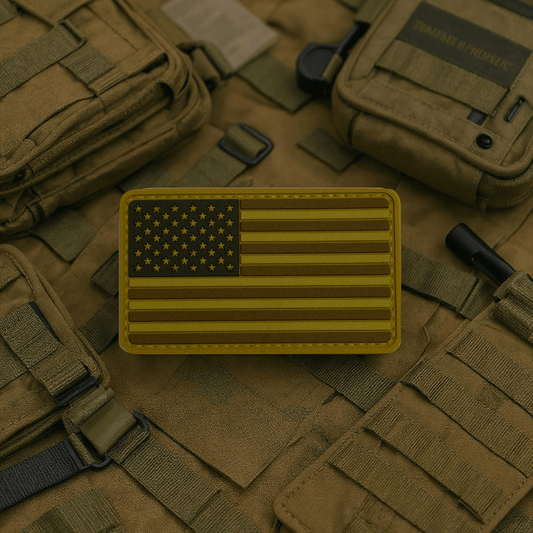 United States Flag Coyote PVC Morale Patch