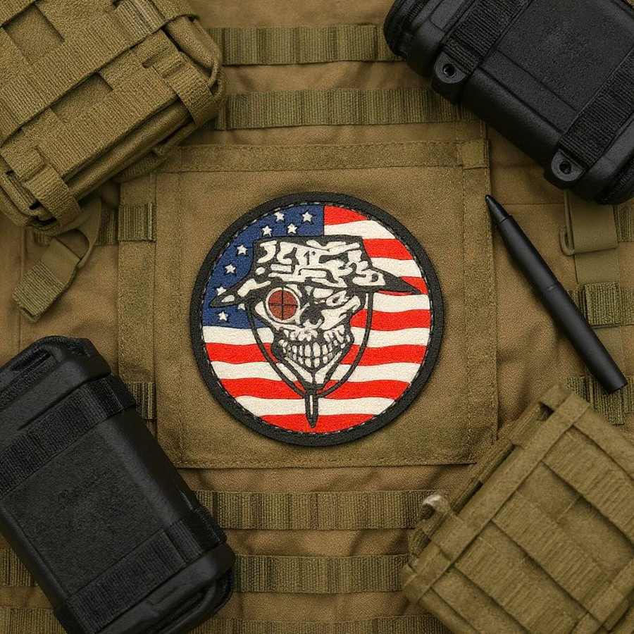 Sniper US Flag PVC Morale Patch