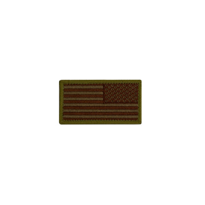 Reverse Embroidered Spice Brown and Tan United States Flag Patch