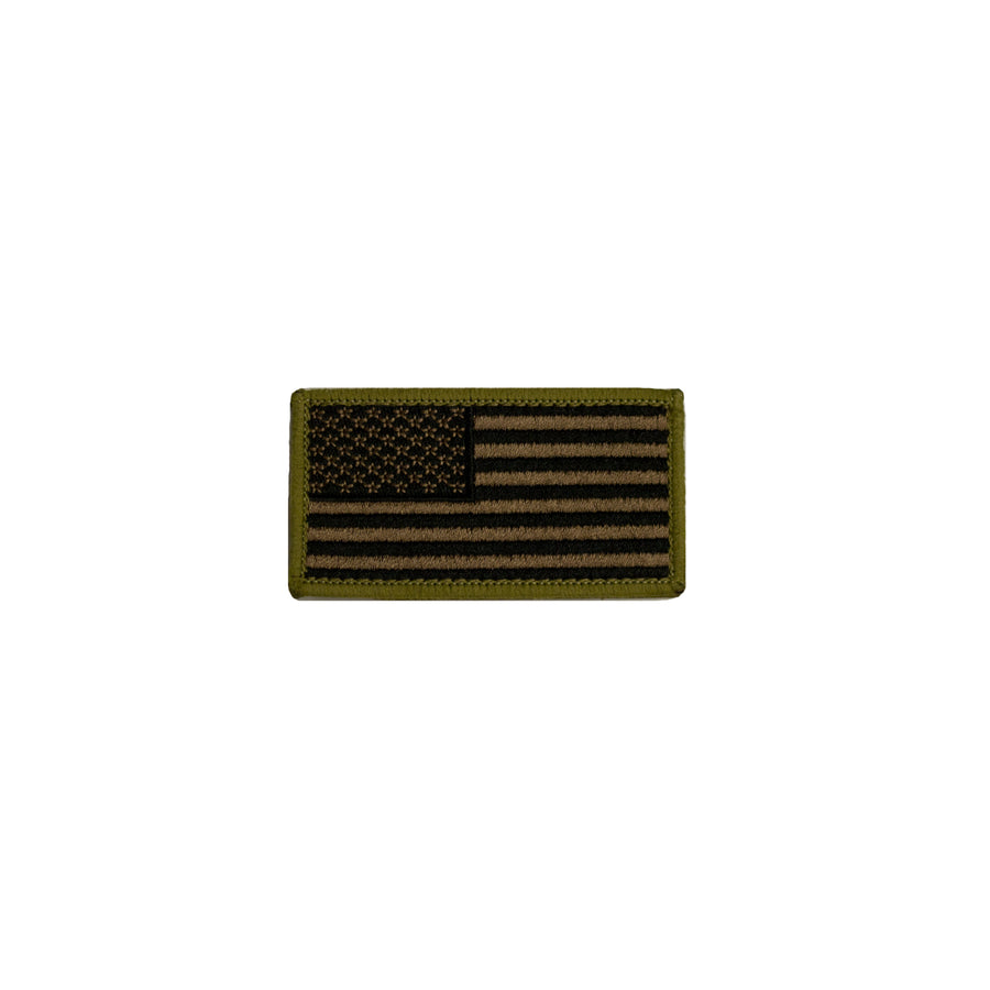 Embroidered Black and Tan United States Flag Patch