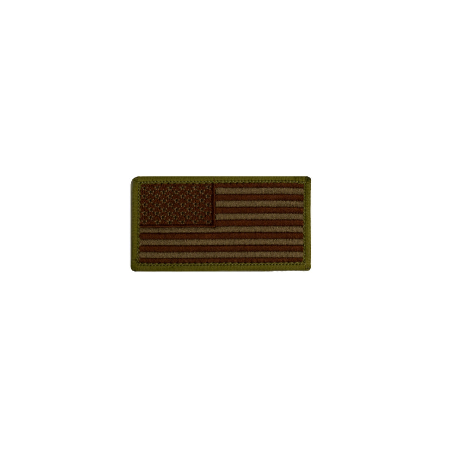 Embroidered Spice Brown and Tan United States Flag Patch