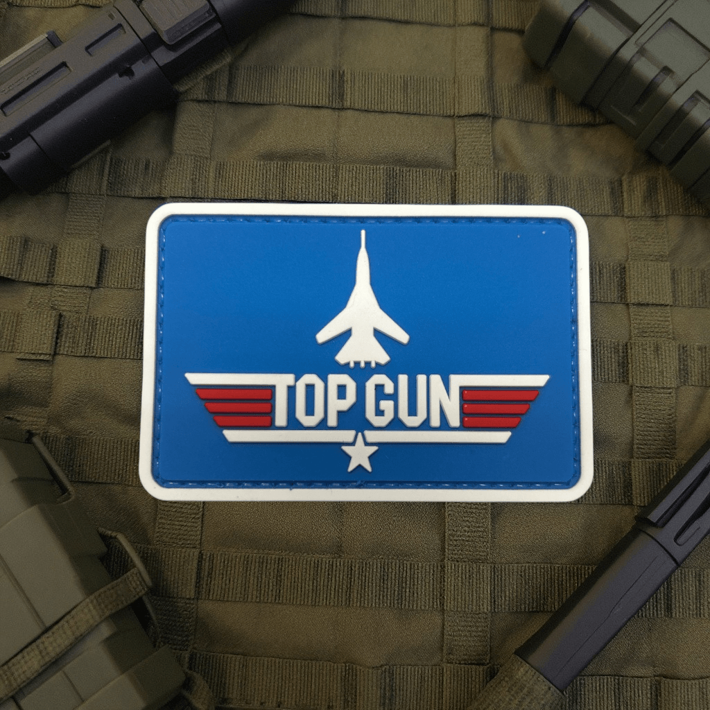 Patch: Top Gun Blue Nameplate PVC Patch for Kids