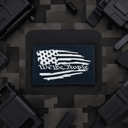 Patch We the People PVC by Trooper Clothing on a tactical background, showcasing American pride.